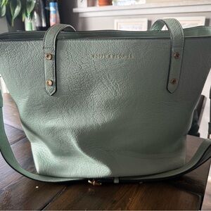 Poppy & Peonies Mint Green Tote